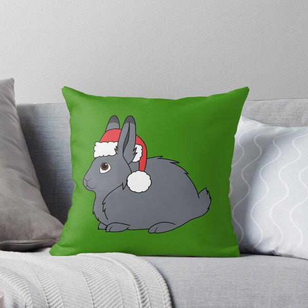 Item preview, Gray Arctic Hare with Christmas Red Santa Hat designed and sold by Grifynne.