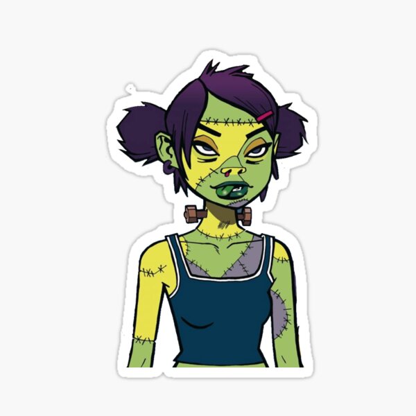 Green girl Sticker