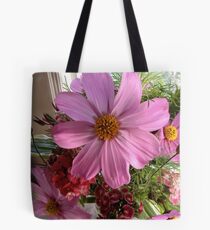 Cosmos and Sweet William Tote Bag