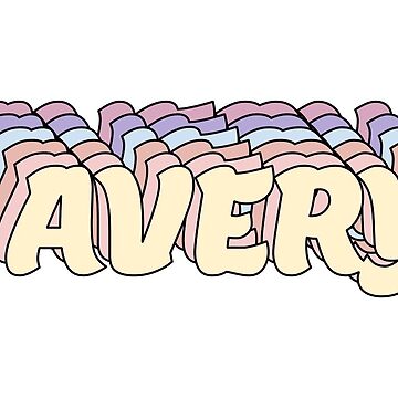 Avery Name  Sticker for Sale by ashleymanheim