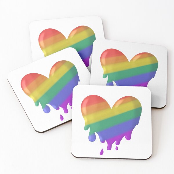 Aperçu de l'œuvre Rainbow Dripping Heart créée et vendue par SiliGoose.