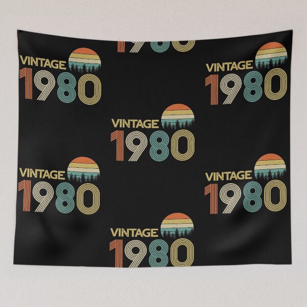 Item preview, Retro classic Vintage 1980 Birthday designed and sold by ETIndustries.