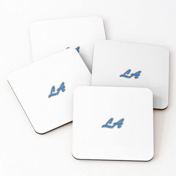 Artikelvorschau, L A (C) Powder Blue Blue and Gold on White with Shadow entworfen und verkauft von gkillerb.
