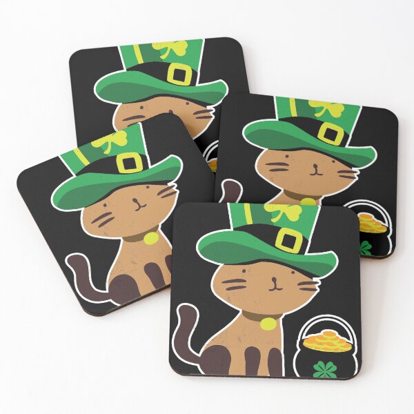 Item preview, St Patrick Leprechaun print - St Cat-ricks Day Tee product designed and sold by Lisbob.