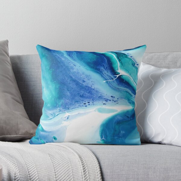 Beautiful waves pattern : Peace of art Throw Pillow
