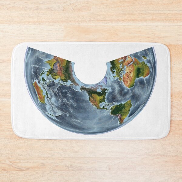 Item preview, NAD 1927 - World Relief Map showing land and oceans designed and sold by ThinkAboutMaps.