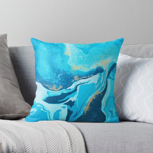 Beautiful waves pattern : Peace of art Throw Pillow