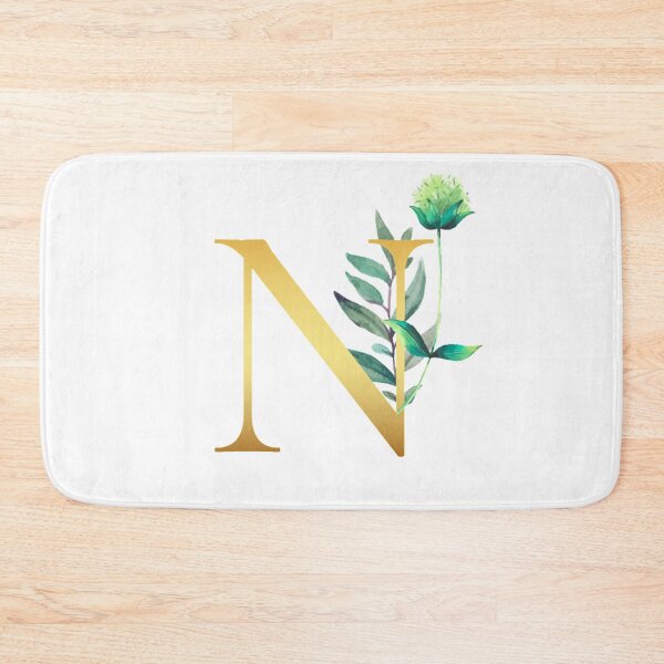 Item preview, Floral Gold Monogram N - Letter Art designed and sold by MysticMagpie.