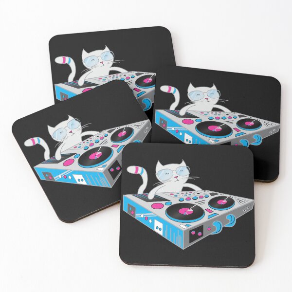 Item preview, DJ Kitty graphic, Funny Cat Tee, Disco DJ Kitten design designed and sold by Lisbob.