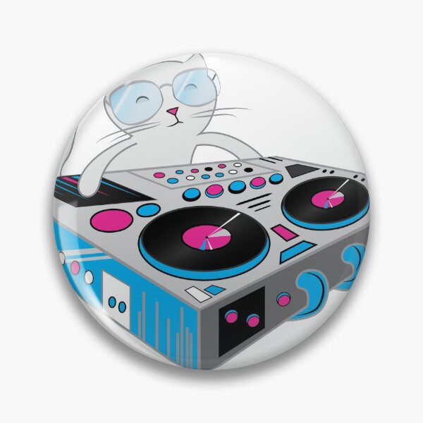 Item preview, DJ Kitty graphic, Funny Cat Tee, Disco DJ Kitten design designed and sold by Lisbob.