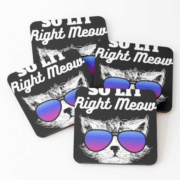 Item preview, So Lit Right Meow Hilarious Partying Cat design designed and sold by Lisbob.