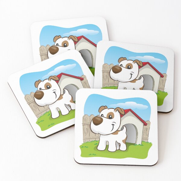 Item preview, Illustration representing a pet dog in the backyard with his little house designed and sold by LucianoCosmo.