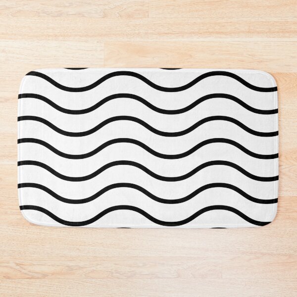 Item preview, Black and white waves pattern designed and sold by hexdecor.