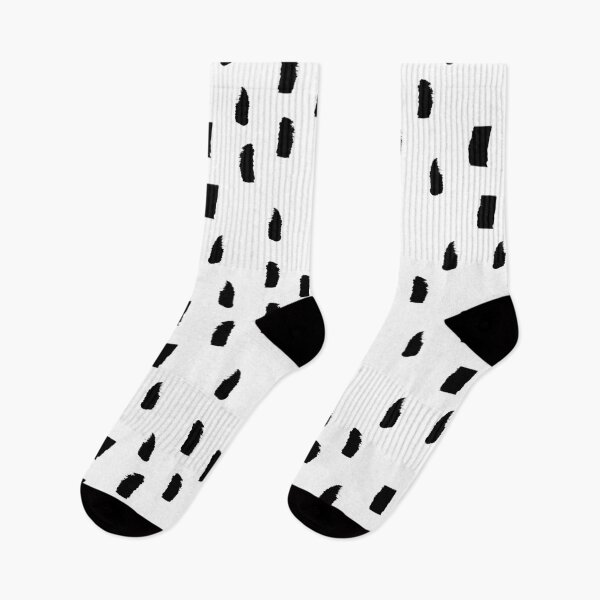 Aperçu de l'œuvre Motif noir et blanc minimal avec des taches créée et vendue par hexdecor.