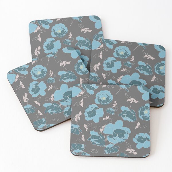 Item preview, English Roses in Grey and Blue designed and sold by FEM-creative.