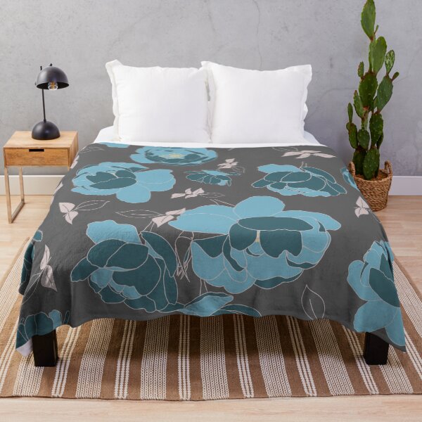 Item preview, English Roses in Grey and Blue designed and sold by FEM-creative.