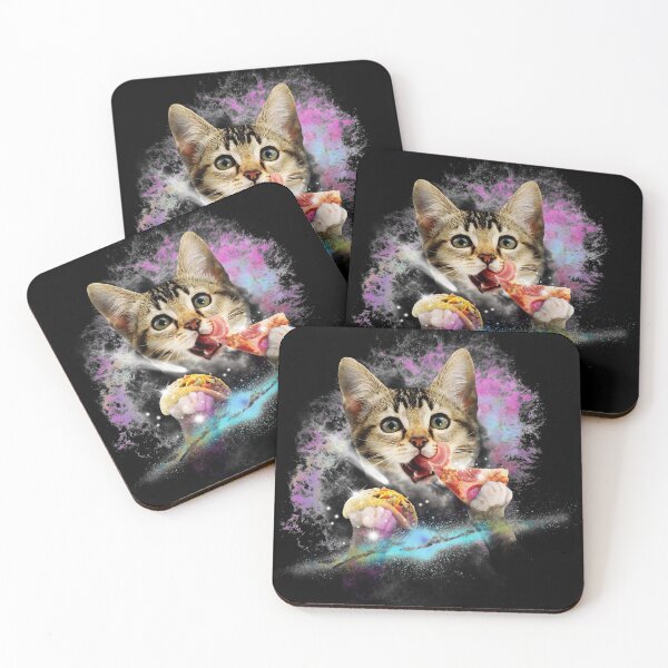 Item preview, Galaxy Cat Rules Space With Taco And Pizza Power Gift print designed and sold by Lisbob.
