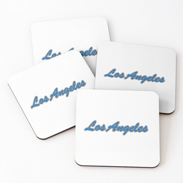 Artikelvorschau, Los Angeles (C) Powder Blue with Blue and Gold on White with Shadow entworfen und verkauft von gkillerb.
