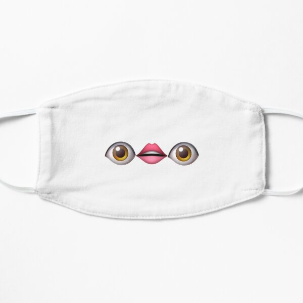 Tiktok Eyes Mouth Emoji Flat Mask