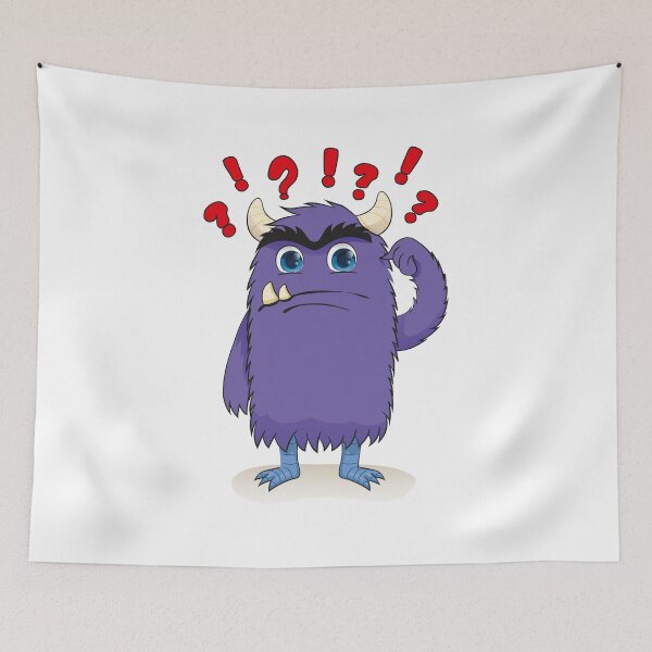 Item preview, Cartoon of a little monster, charismatic purple, confused designed and sold by LucianoCosmo.
