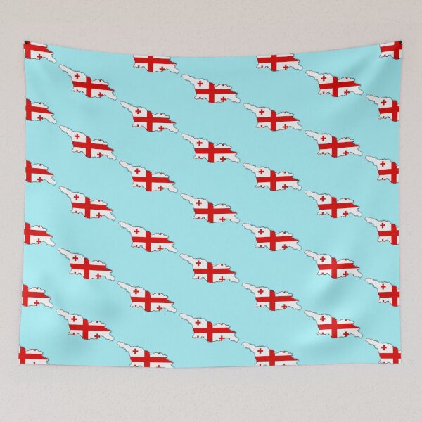 Item preview, Republic of Georgia Map With Georgian Flag designed and sold by Havocgirl.