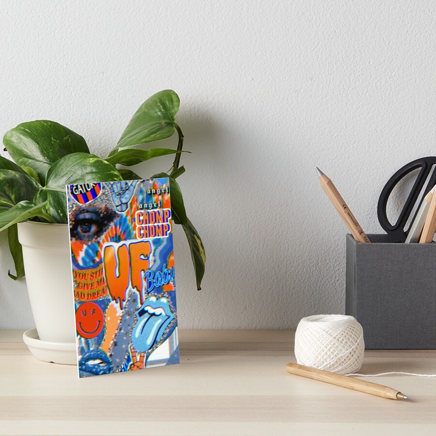 "UF Blue & Orange Collage" Art Board Print by Mackenziekean Redbubble