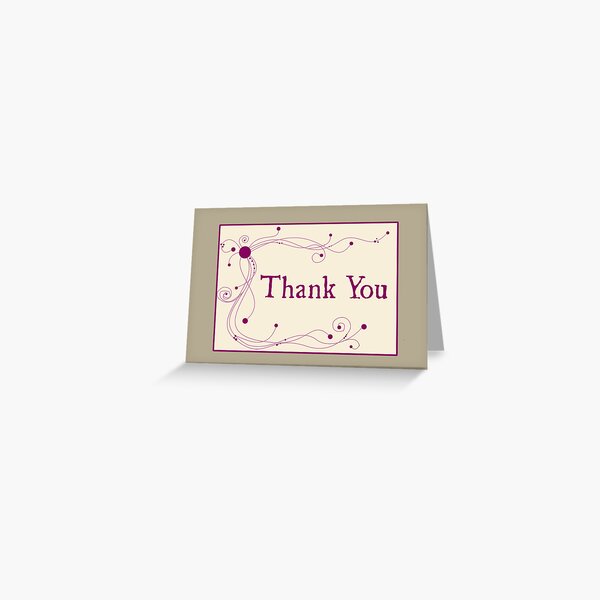 Thank You - Swirls 'n Dots Greeting Card