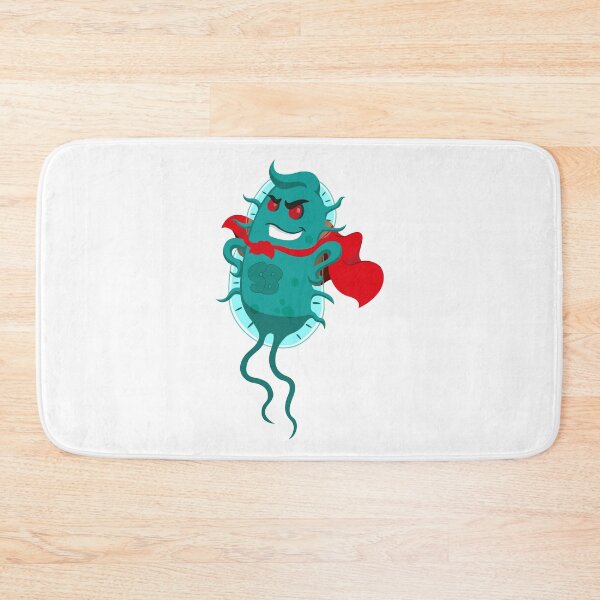 Item preview, Concept of resistance to antibiotics. Creature superbug a microorganism with cover of super villain.  designed and sold by LucianoCosmo.