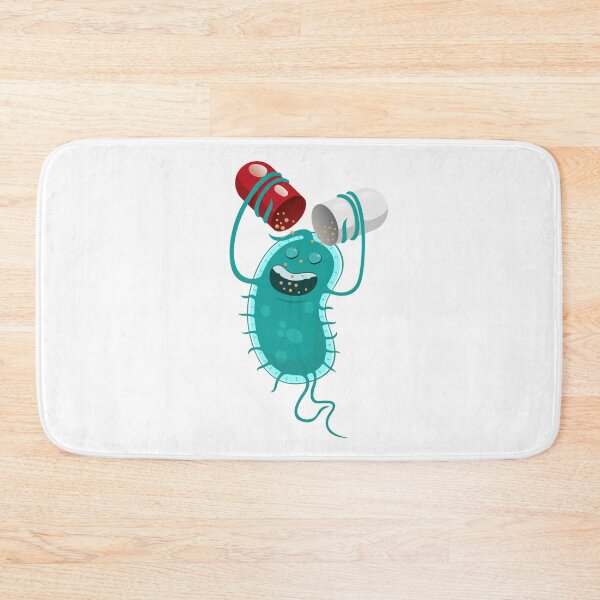 Item preview, Cartoon representation of a super bug a microorganism, feeding on the drug or antibiotic designed and sold by LucianoCosmo.