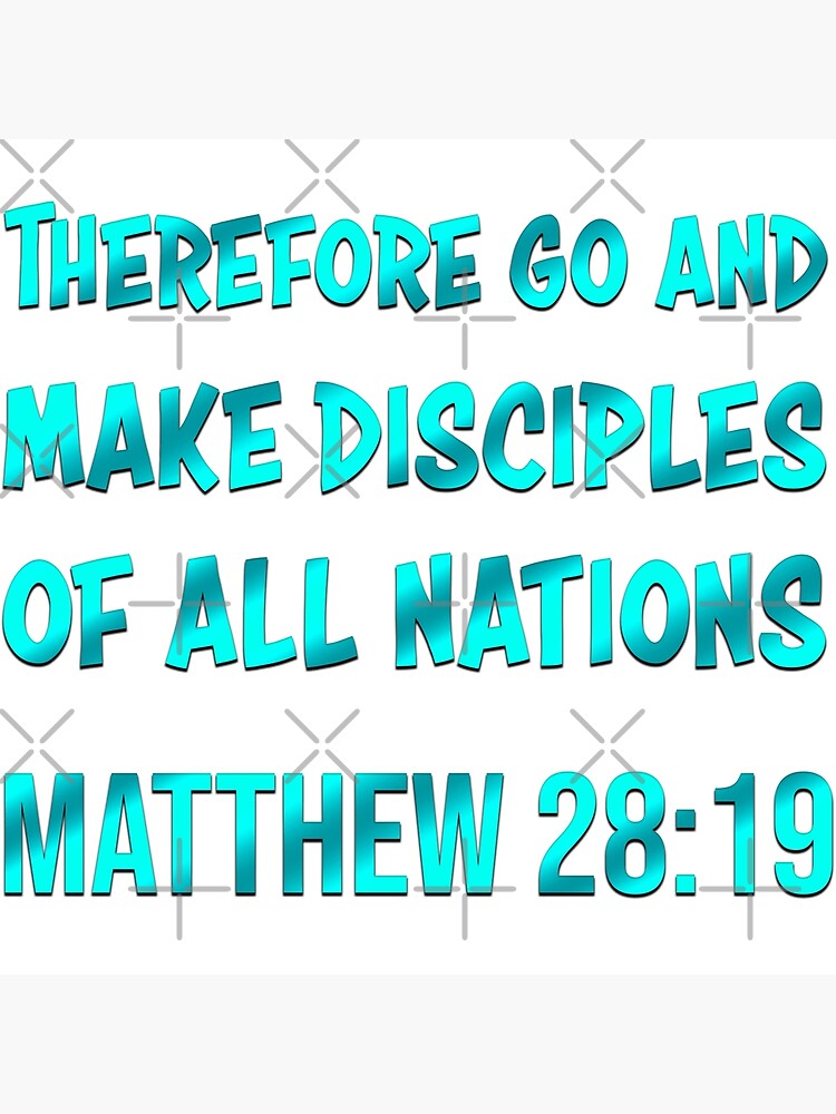 Póster «Versículo de la Biblia Por tanto, vayan y hagan discípulos de