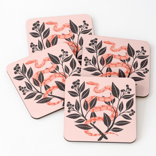 Happy Little Nope-Rope Coasters (Set of 4)