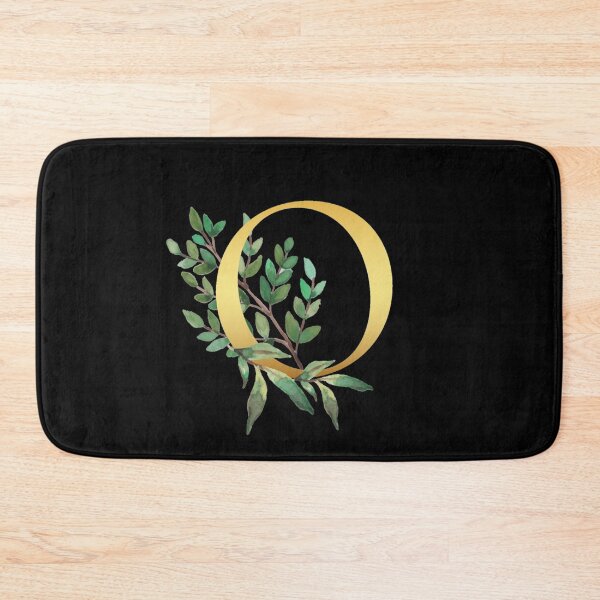 Item preview, Floral Gold Monogram O - Letter Art Black designed and sold by MysticMagpie.