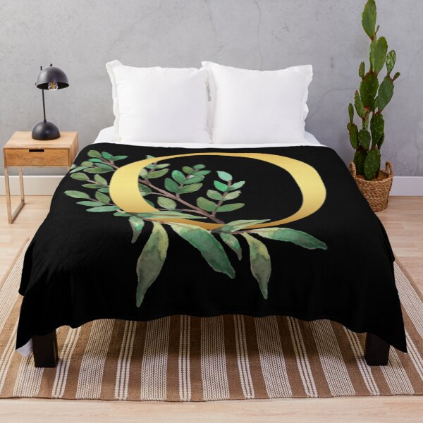 Item preview, Floral Gold Monogram O - Letter Art Black designed and sold by MysticMagpie.