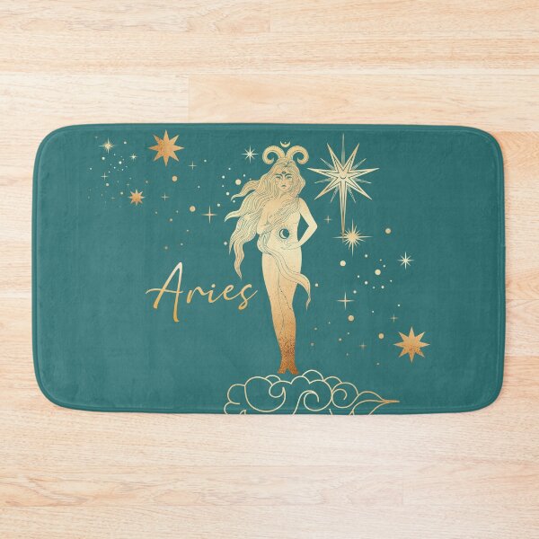 Item preview, Aries Woman in the Stars Gliding on a Cloud - Teal designed and sold by Breece.