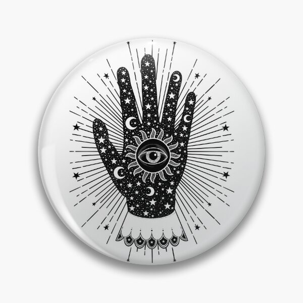 Item preview, Palmistry Palm with All Seeing Eye, Sun, Moon and Stars  designed and sold by TheLunarR.