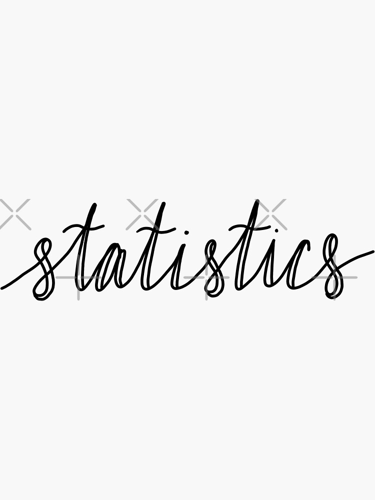 Statistics Class Cursive Label | Sticker