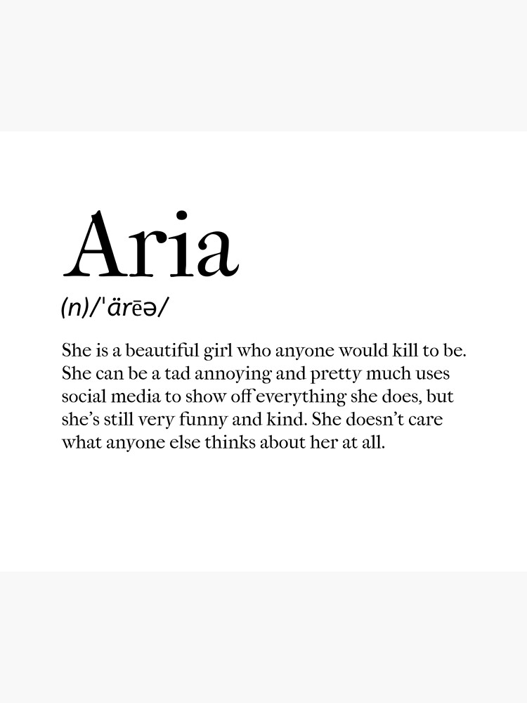 aria-definition-poster-for-sale-by-tastifydesigns-redbubble