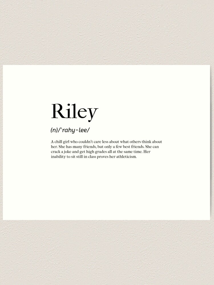 Riley Name Meaning Print, Name Print, Wall Art, Minimalist Print,  Minimalist Art, Modern Art, Modern Poster Print, Digital Download
