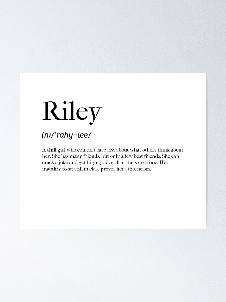 Riley Name Meaning Print, Name Print, Wall Art, Minimalist Print,  Minimalist Art, Modern Art, Modern Poster Print, Digital Download