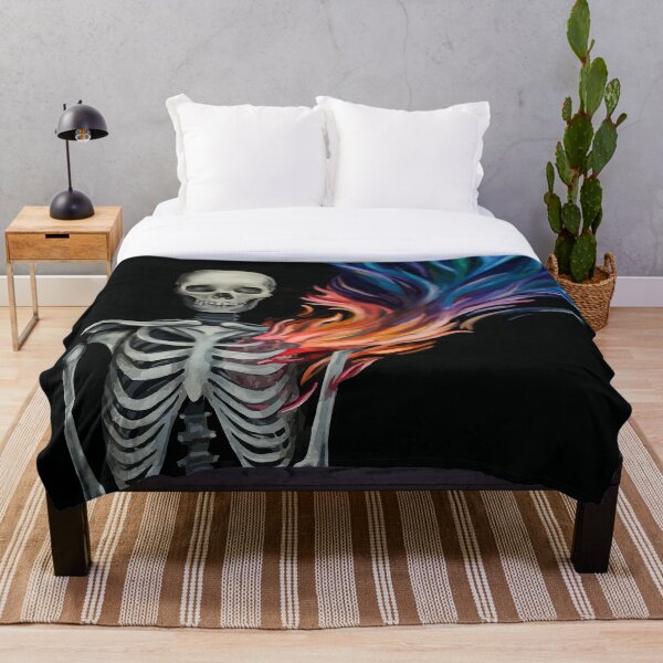 Item preview, Skeleton with Multicoloured Fire designed and sold by kmoblenes.