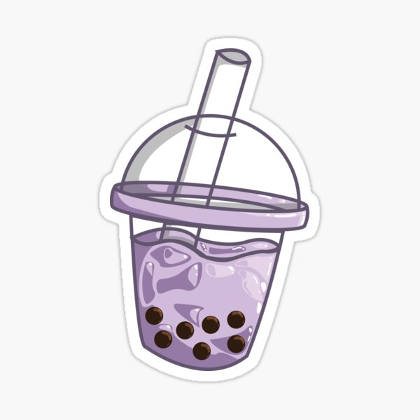 Vista previa del artículo con la obra «Taro Bubble Tea / Taro Boba», diseñado y vendido por AngellyMarieee.