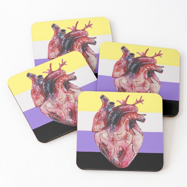 Item preview, Nonbinary Pride Heart designed and sold by katehickman.