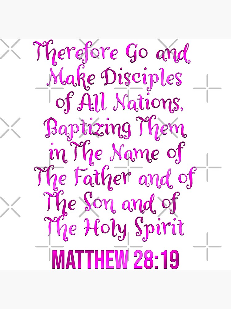 Póster «Versículo de la Biblia Por tanto, vayan y hagan discípulos de