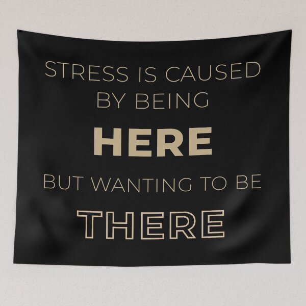 Item preview, Stress - Eckhart Tolle - Black designed and sold by Volubile.