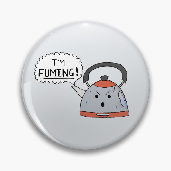 Item preview, I'm Fuming - Cute Angry Kettle Drawing designed and sold by THNKDESIGN.