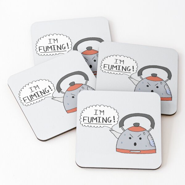 Item preview, I'm Fuming - Cute Angry Kettle Drawing designed and sold by THNKDESIGN.