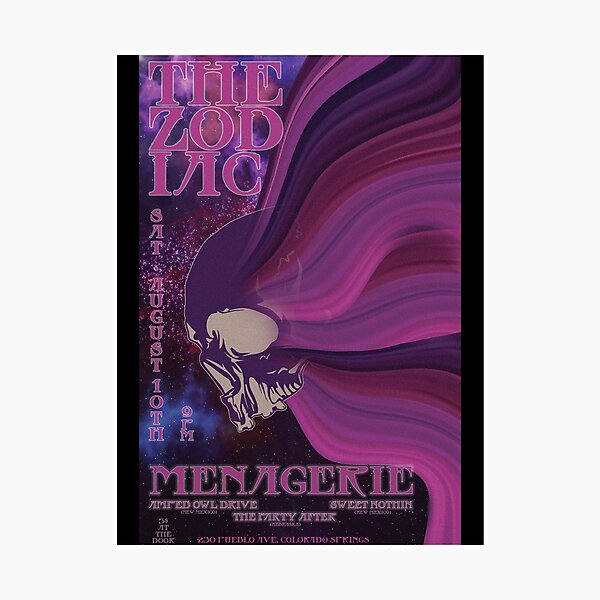 Menagerie Live at The Zodiac Photographic Print