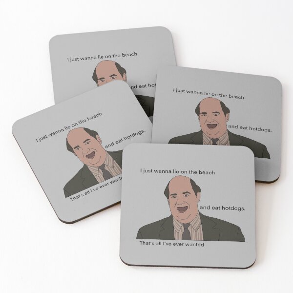 Item preview, Kevin (The Office) “I just wanna lie on the beach and eat hotdogs” designed and sold by Whitiania Designs.