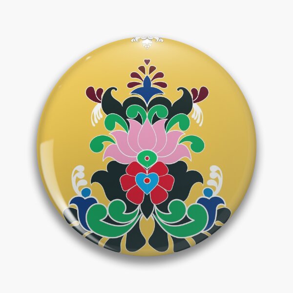 Item preview, Lotus pattern with dark yellow background designed and sold by SueSakpal.