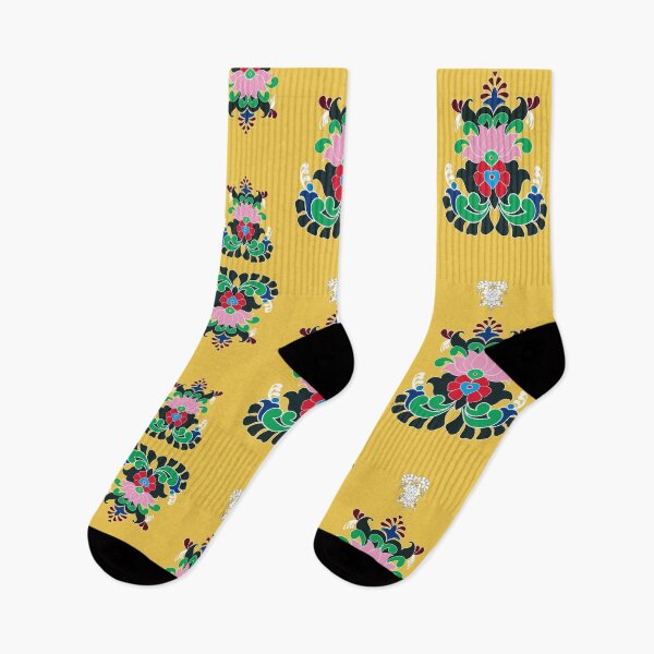 Item preview, Lotus pattern with dark yellow background designed and sold by SueSakpal.